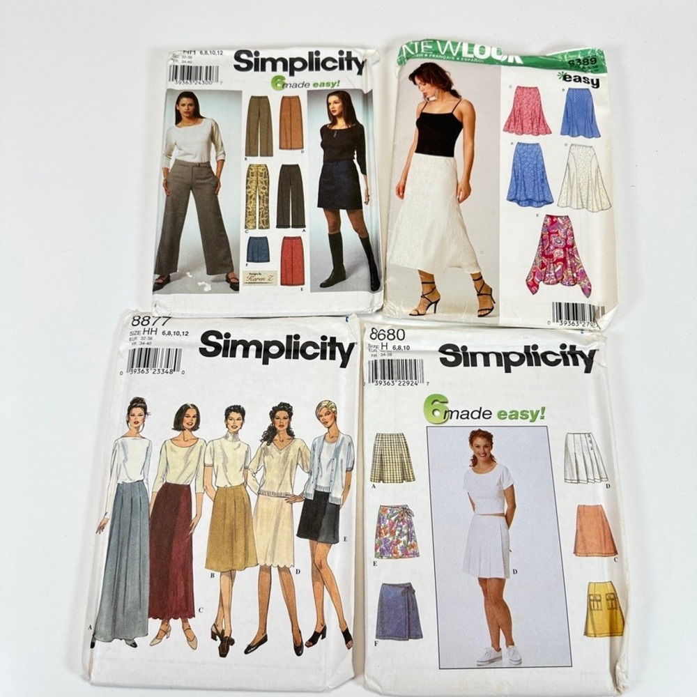 VTG Lot of 6 UNCUT 80s 90s Y2K Simplicity McCalls Sewing Patterns Skirt Pants - Picture 2 of 5